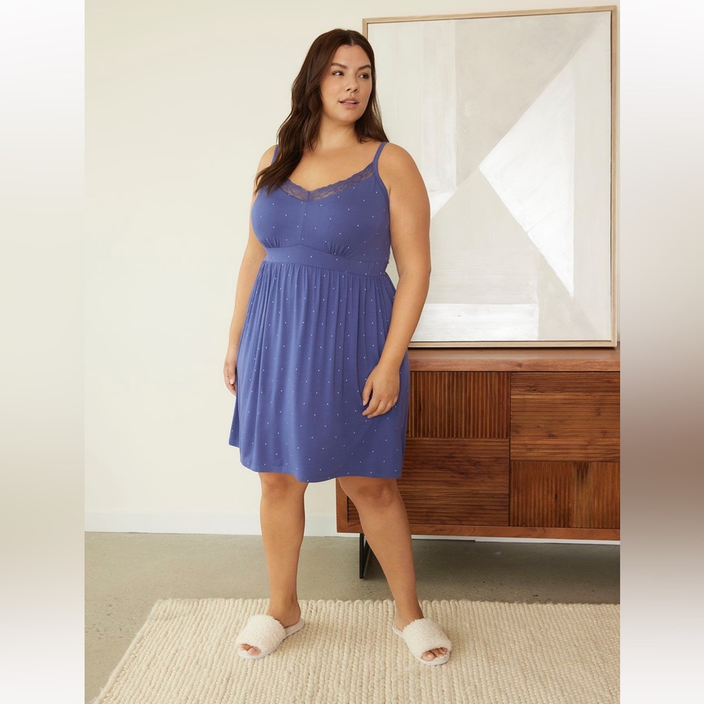 Ti Voglio baby doll night gown, BNWT, blue